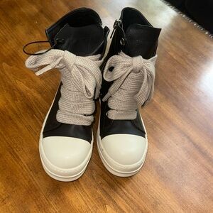 Black-and-white high tops, women's size 9